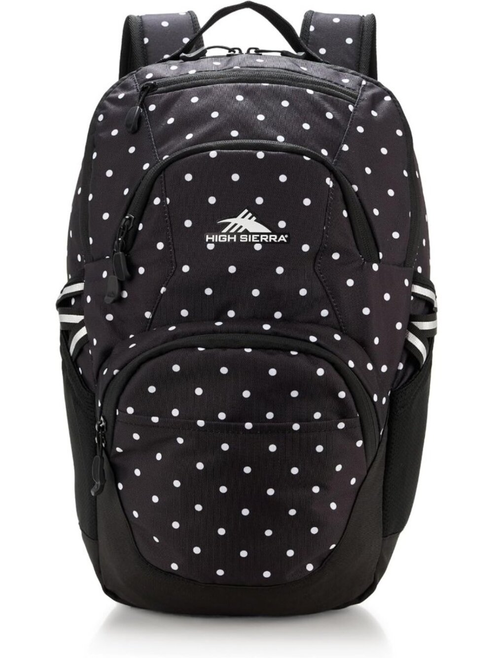 Stylish Polka Dot Backpack for Travel or Work, Tablet Sleeve, One Size Bookbag